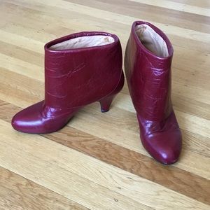 Miz Mooz red booties 9